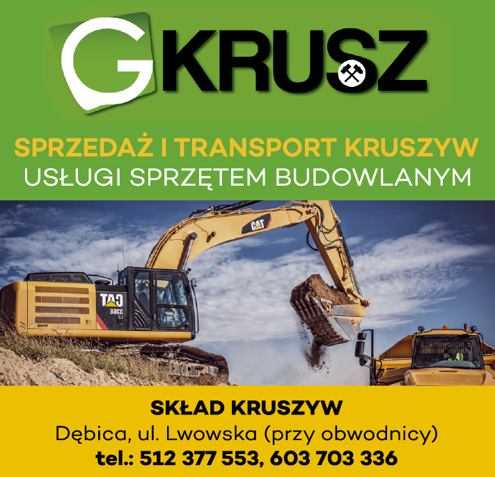 G-KRUSZ Dębica Sprzedaż i Transport Kruszyw / Usługi Sprzętem Budowlanym
