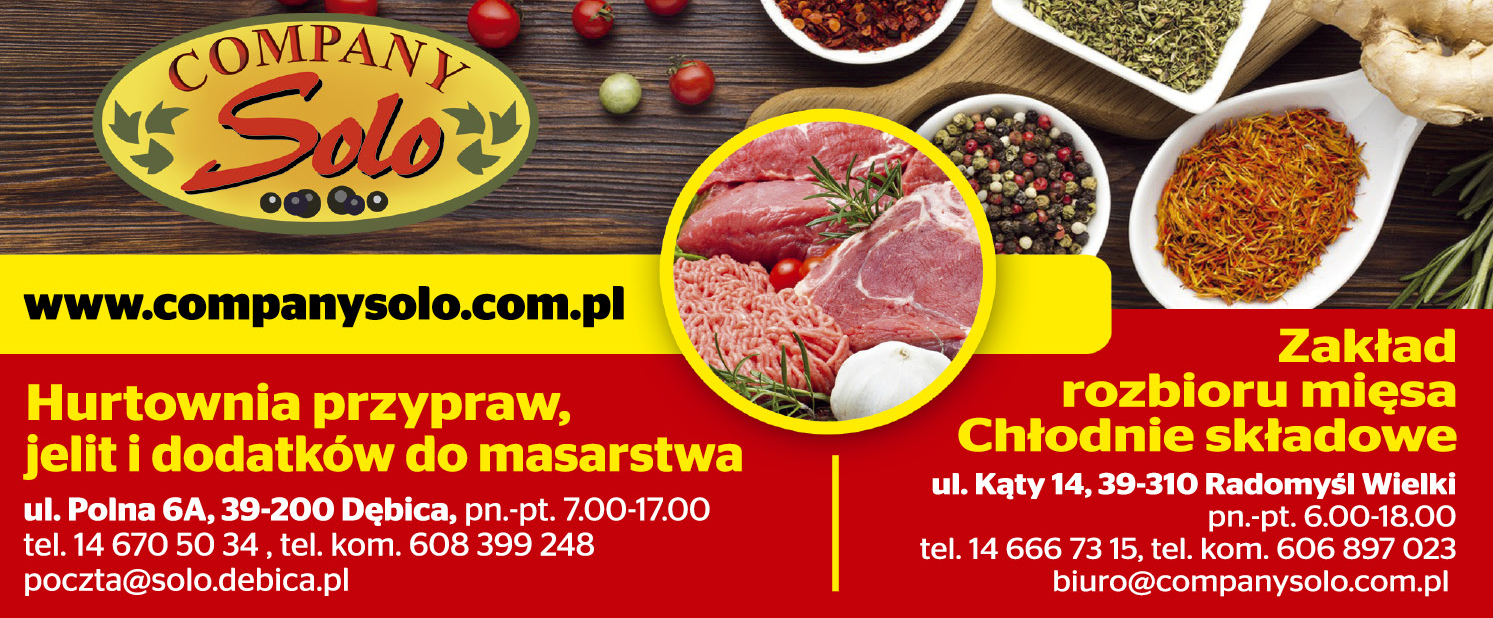 COMPANY SOLO Dębica Hurtownia Przypraw, Jelit i Dodatków Do Masarstwa / Zakład Rozbioru Mięsa