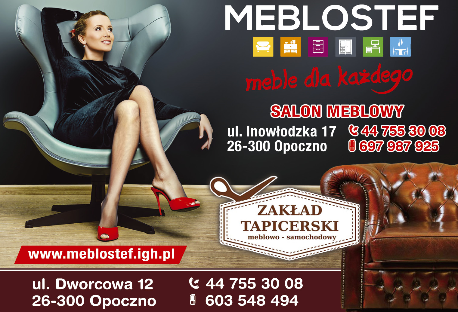 Z.P.U.H. "MEBLOSTEF" Opoczno Salon Meblowy / Zakład Tapicerski Meblowo-Samochodowy