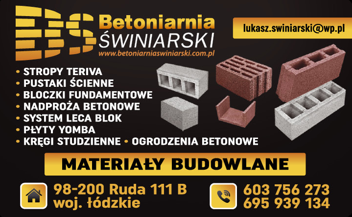 BETONIARNIA Świniarski Ruda Materiały Budowlane 