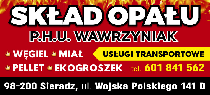 P.H.U. WAWRZYNIAK SKŁAD OPAŁU Sieradz Węgiel / Miał / Pellet / Ekogroszek / Usługi Transportowe 