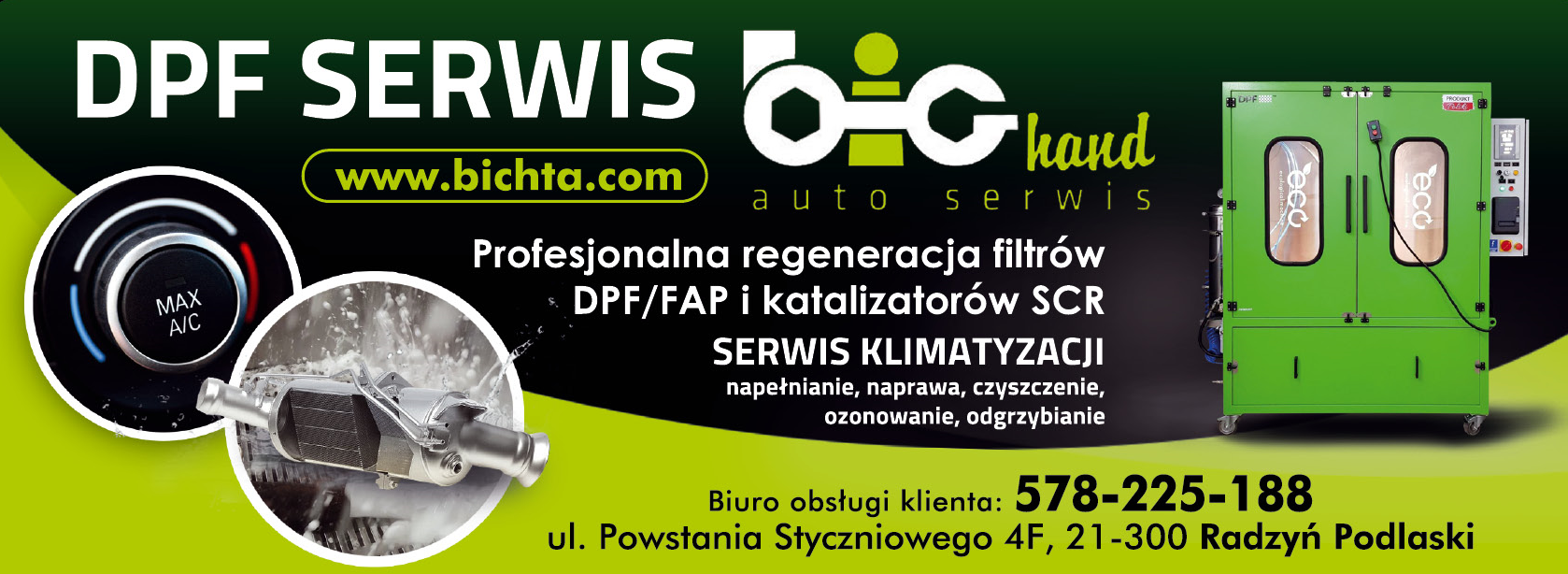 BIG HAND Auto Serwis Radzyń Podlaski Regeneracja Filtrów DPF, FAP / Serwis Klimatyzacji