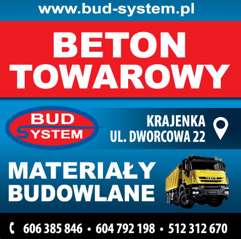 PPHU BUD-SYSTEM Krajenka oferuje BETON TOWAROWY, MATERIAŁY BUDOWLANE