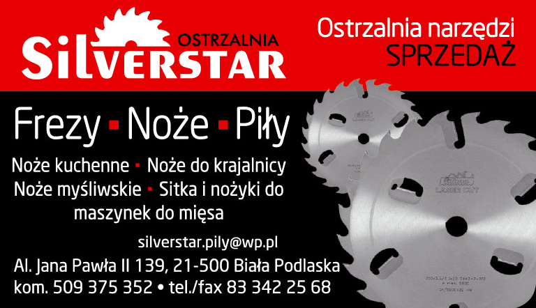 P.W. SILVERSTAR Biała Podlaska Noże Kuchenne / Noże Do Krajalnicy / Noże Myśliwskie
