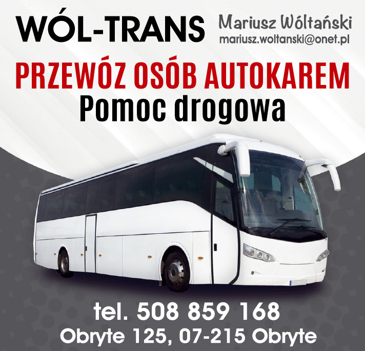 WÓL-TRANS Mariusz Wóltański Obryte Przewóz Osób Autokarem / Pomoc Drogowa
