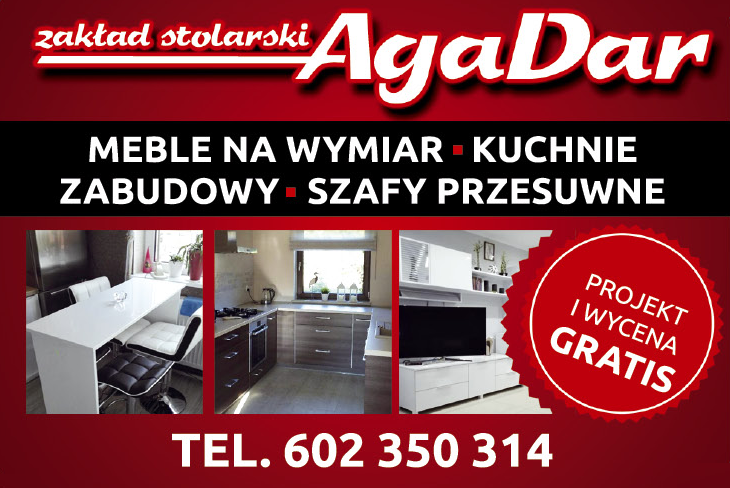Zakład Stolarski "AgaDar" Szczytno Meble Na Wymiar / Kuchnie / Zabudowy / Szafy Przesuwne 