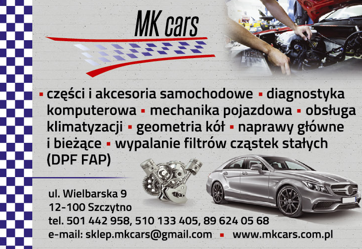 MK CARS Szczytno Części i Akcesoria Samochodowe / Diagnostyka komputerowa / Mechanika Pojazdowa 