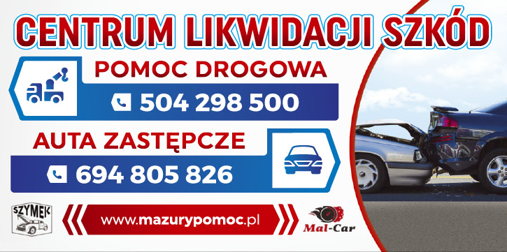 MAL-CAR Szczytno Centrum Likwidacji Szkód / Pomoc Drogowa / Auta Zastępcze 