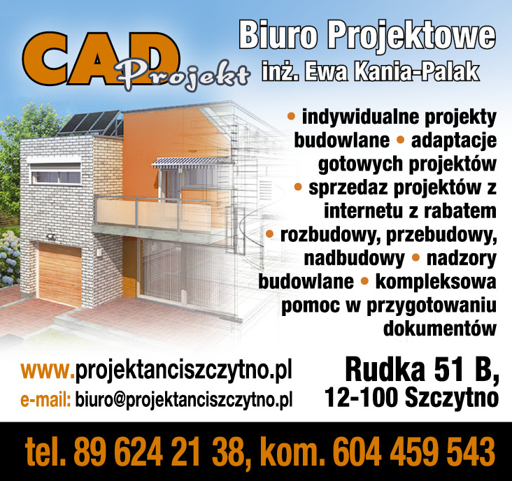 CAD PROJEKT inż. Ewa Kania-Palak Rudka Biuro Projektowe 