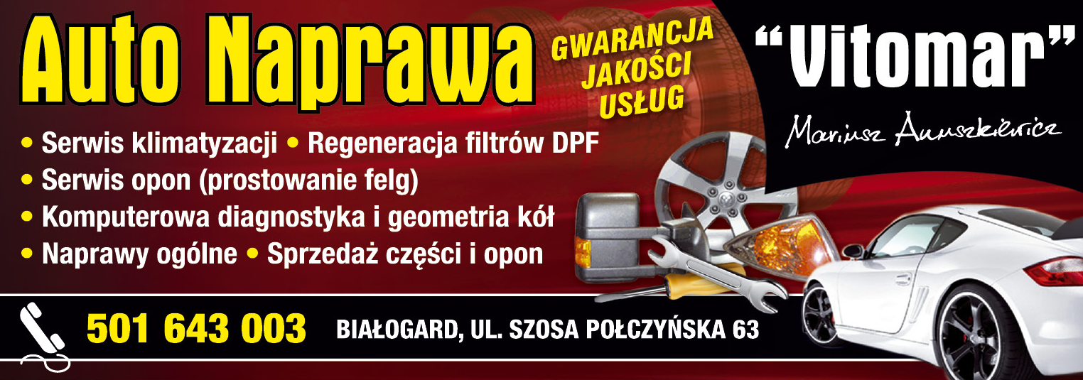 "VITOMAR" Mariusz Anuszkiewicz Białogard Serwis Klimatyzacji / Regeneracja Filtrów DPF / Serwis Opon