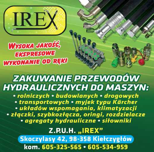Z.P.U.H. "IREX" Kiełczygłów Zakuwanie Przewodów Hydraulicznych