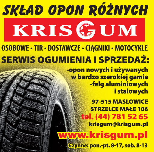 KRISGUM Masłowice Skład Opon Różnych