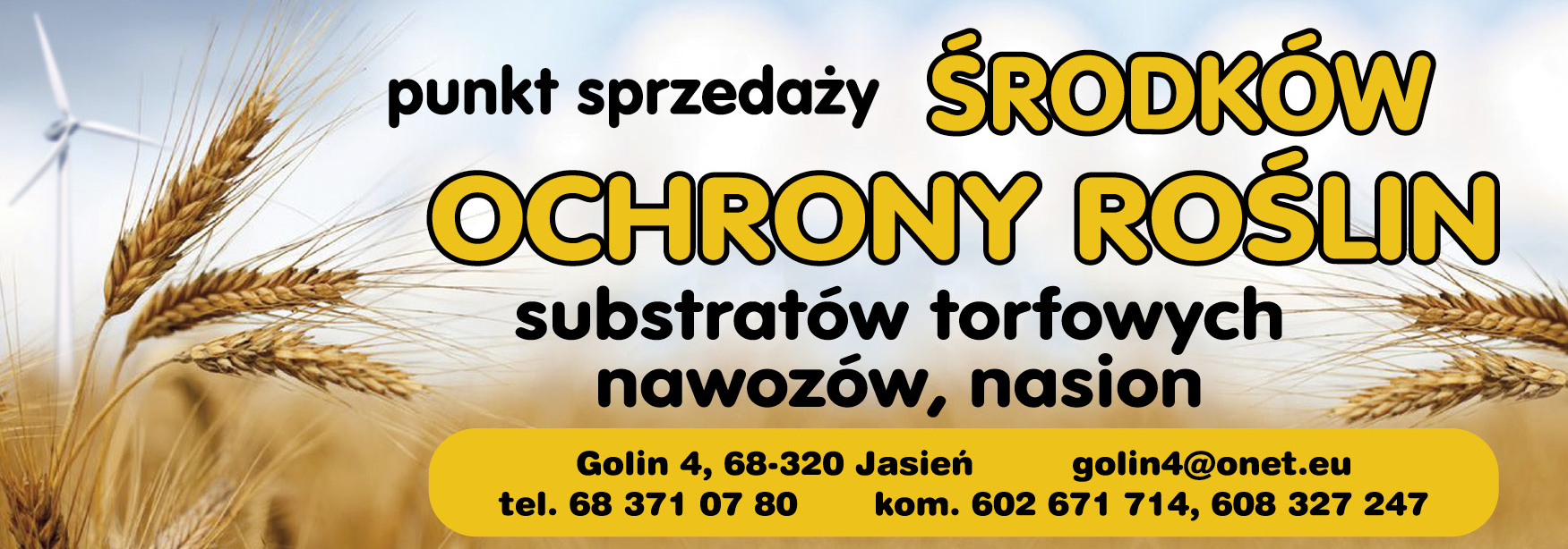 Punkt Sprzedaży Środków Ochrony Roślin, Substratów Torfowych, Nawozów, Nasion Golin