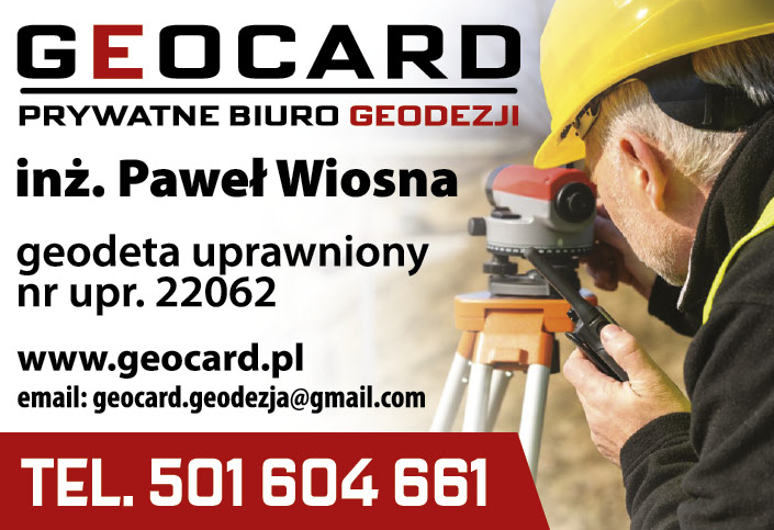 GEOCARD Prywatne Biuro Geodezji Lipsko inż. Paweł Wiosna