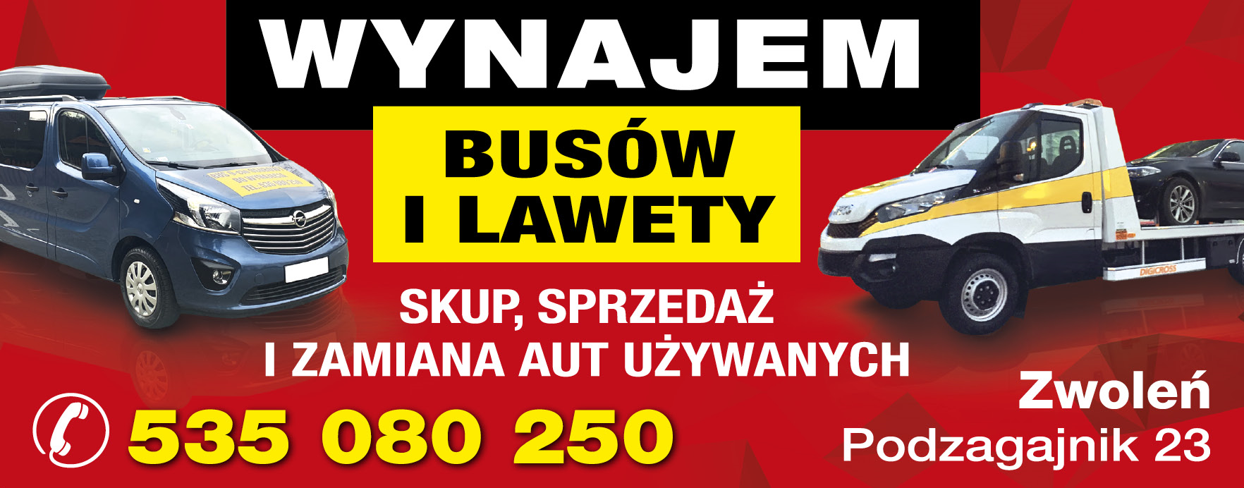 MILA Auto Handel Zwoleń Skup, Sprzedaż i Zamiana Aut Używanych / Wynajem Busów i Lawety