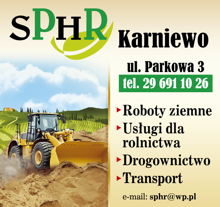 SPHR Spółdzielnia Produkcyjno-Handlowo-Rolnicza Karniewo Usługi Dla Rolnictwa / Drogownictwo