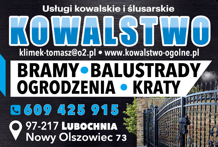 KOWALSTWO OGÓLNE Tomasz Klimek Usługi Kowalskie i Ślusarskie