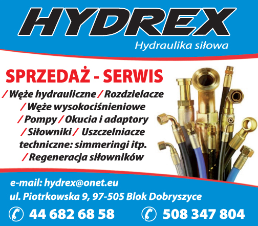 HYDREX Hydraulika Siłowa Blok Dobryszyce Zakuwanie Węży Wysokociśnieniowych