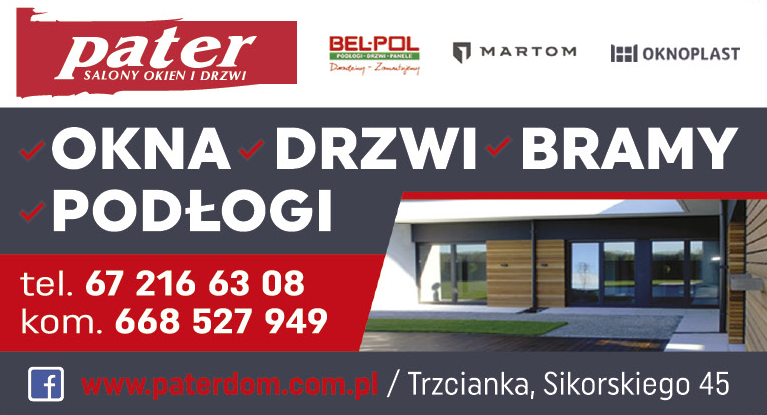 PATER Salony Okien i Drzwi Trzcianka Okna / Drzwi / Bramy / Podłogi