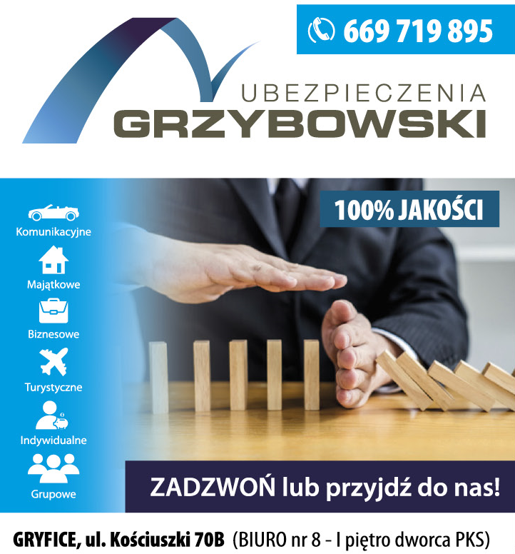 UBEZPIECZENIA GRZYBOWSKI Gryfice Komunikacyjne / Majątkowe / Biznesowe / Turystyczne