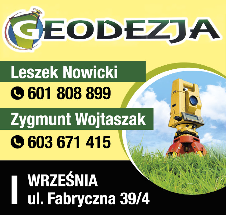 GEODEZJA Września Leszek Nowicki Zygmunt Wojtaszak Usługi Geodezyjne i Kartograficzne