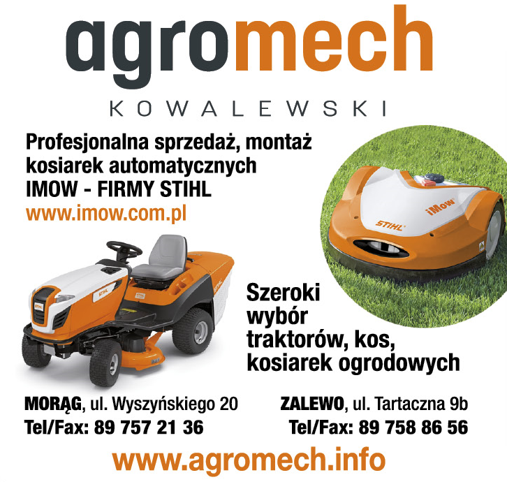 Z.H.U. AGROMECH Kowalewski Morąg Profesjonalna Sprzedaż, Montaż Kosiarek Automatycznych IMOW