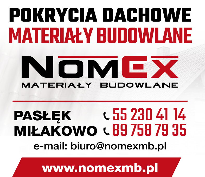 NOMEX MB sp. z o.o. Pasłęk Pokrycia Dachowe / Materiały Budowlane
