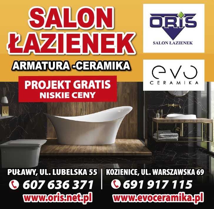 ORIS Salon Łazienek Puławy | EVO CERAMIKA Kozienice Armatura - Ceramika