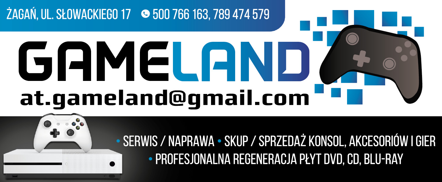 GAMELAND Żagań Skup i Sprzedaż Konsol, Akcesoriów, Gier / Serwis / Naprawa / Regeneracja Płyt DVD
