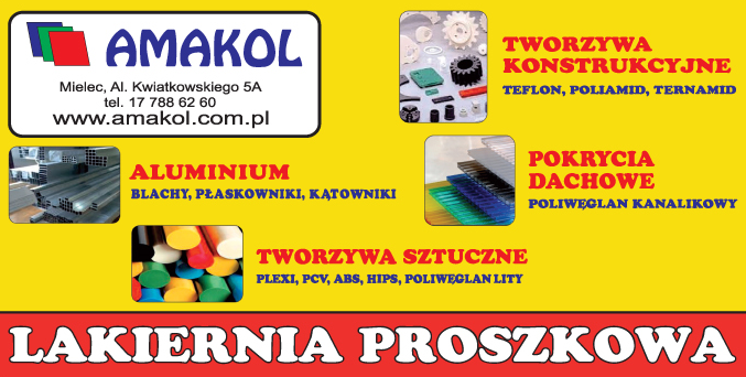 AMAKOL Lakiernia Proszkowa Mielec Firma Handlowo Usługowa Branży Tworzyw Sztucznych i Reklamy 