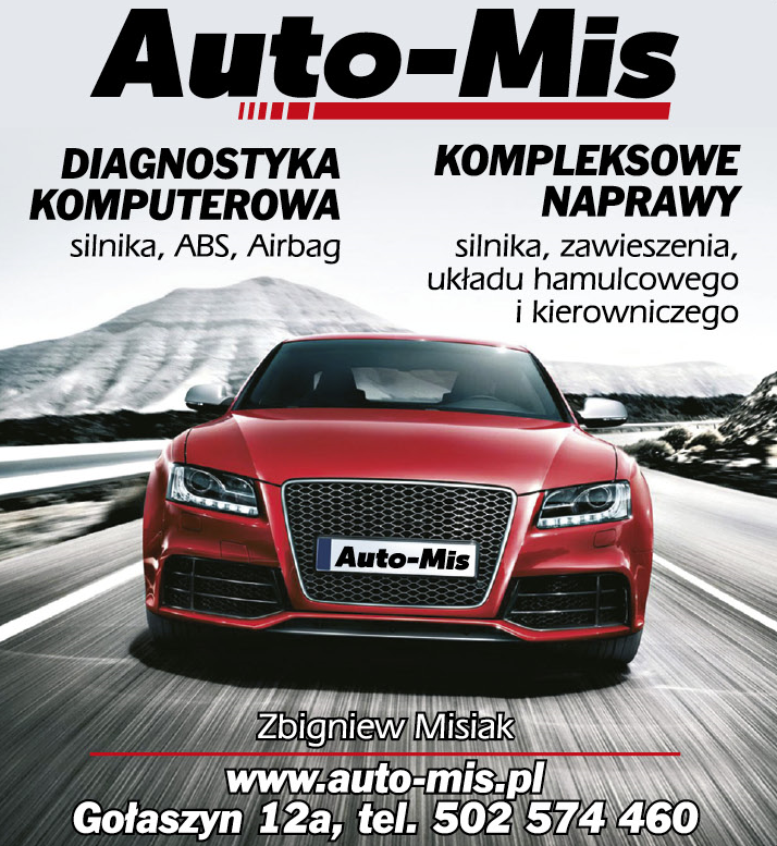 AUTO-MIS Zakład Mechaniki Pojazdowej Zbigniew Misiak Gołaszyn Diagnostyka Komputerowa / Naprawy