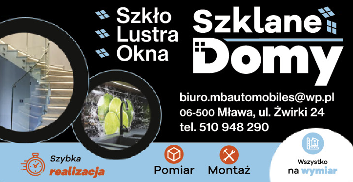 SZKLANE DOMY Mława Szkło / Lustra / Okna / Wszystko Na Wymiar / Pomiar / Montaż / Szybka Realizacja