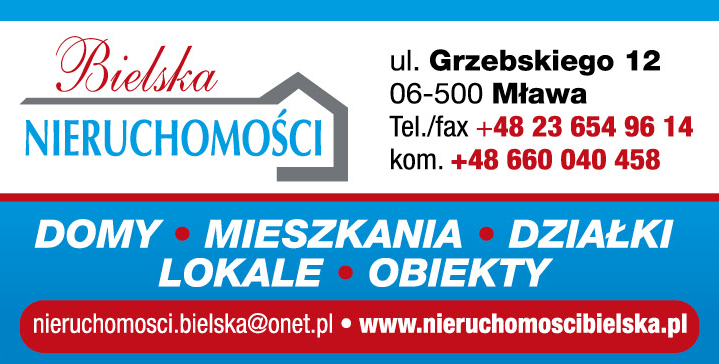 Agencja Nieruchomości Bielska Mława Domy / Mieszkania / Działki / Lokale / Obiekty