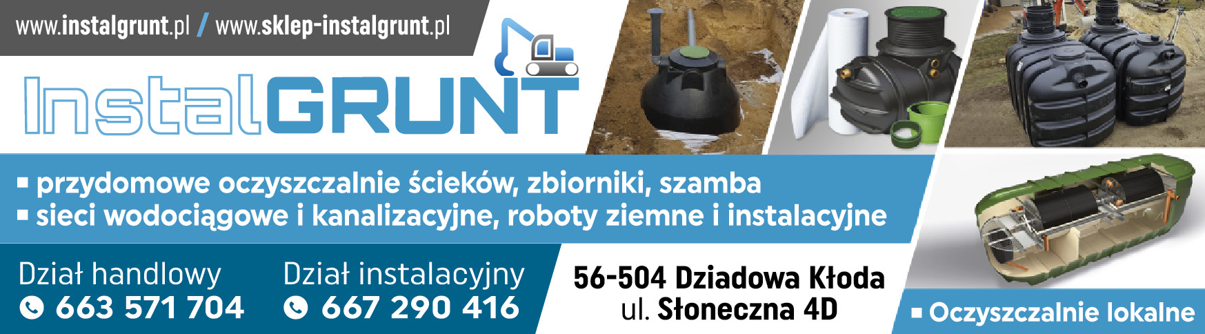 InstalGRUNT Dziadowa Kłoda Roboty Ziemne i Instalacyjne / Sieci Wodociągowe i Kanalizacyjne