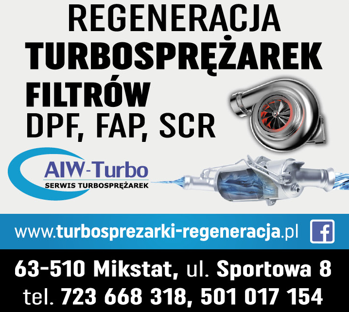 AIW - TURBO Sp. z o.o. Mikstat Regeneracja Turbosprężarek / Filtrów DPF, FAP, SCR