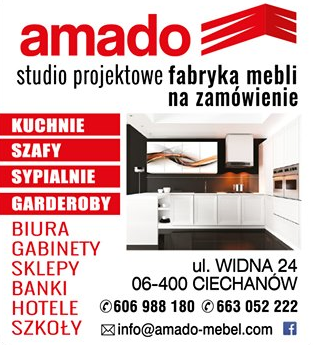 AMADO-MEBEL Ciechanów Studio Projektowe / Fabryka Mebli Na Zamówienie