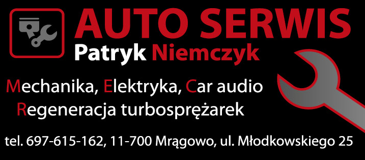 AUTO SERWIS Patryk Niemczyk Mrągowo Mechanika / Elektryka / Car Audio / Regeneracja Turbosprężarek