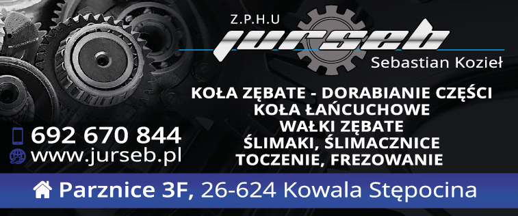 Z.P.H.U. JURSEB Sebastian Kozieł Parznice Koła Zębate - Dorabianie Części / Koła Łańcuchowe