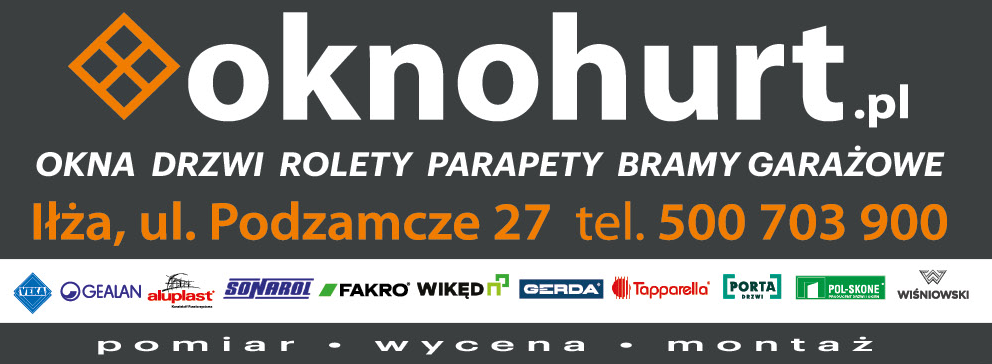 oknohurt.pl Iłża Okna / Drzwi / Rolety / Parapety / Bramy Garażowe