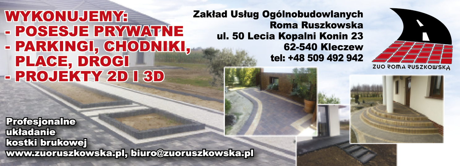 Zakład Usług Ogólnobudowlanych Roma Ruszkowska Kleczew Profesjonalne Układanie Kostki Brukowej