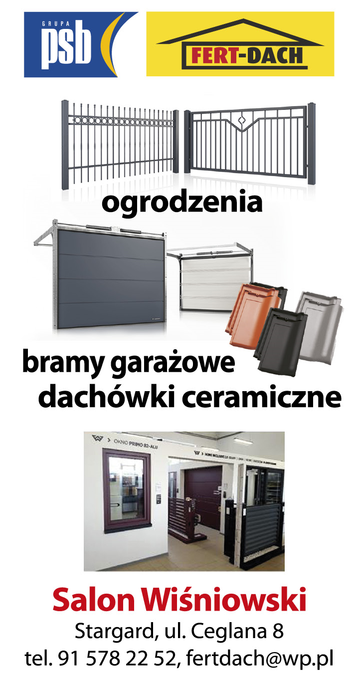 FERT-DACH Sp. z o.o. Sp.k. Stargard Ogrodzenia / Bramy Garażowe / Dachówki Ceramiczne