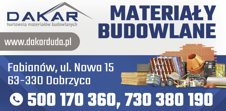 DAKAR Dawid Duda Fabianów Hurtownia Materiałów Budowlanych