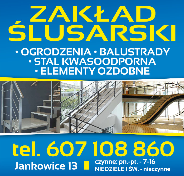 ZAKŁAD ŚLUSARSKI Jankowice Ogrodzenia / Balustrady / Stal Kwasoodporna / Elementy Ozdobne