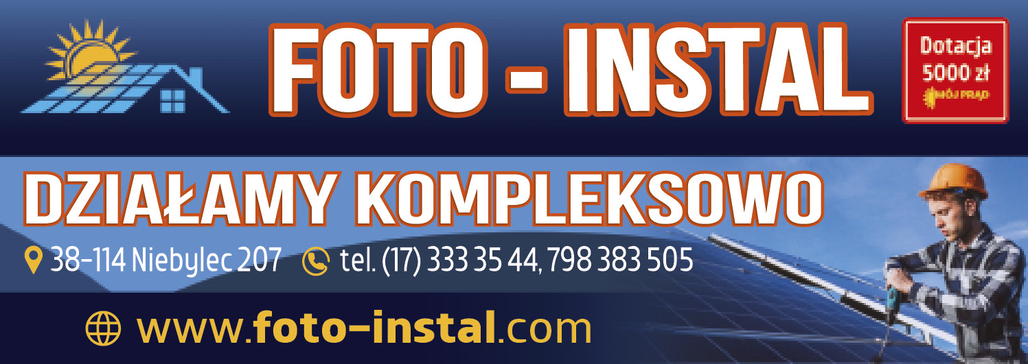 FOTO-INSTAL Niebylec Działamy Kompleksowo - Fotowoltaika