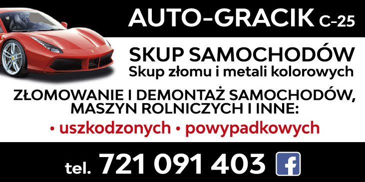 AUTO-GRACIK C-25 Rogówko Skup Samochodów / Skup Złomu i Metali Kolorowych / Demontaż Samochodów
