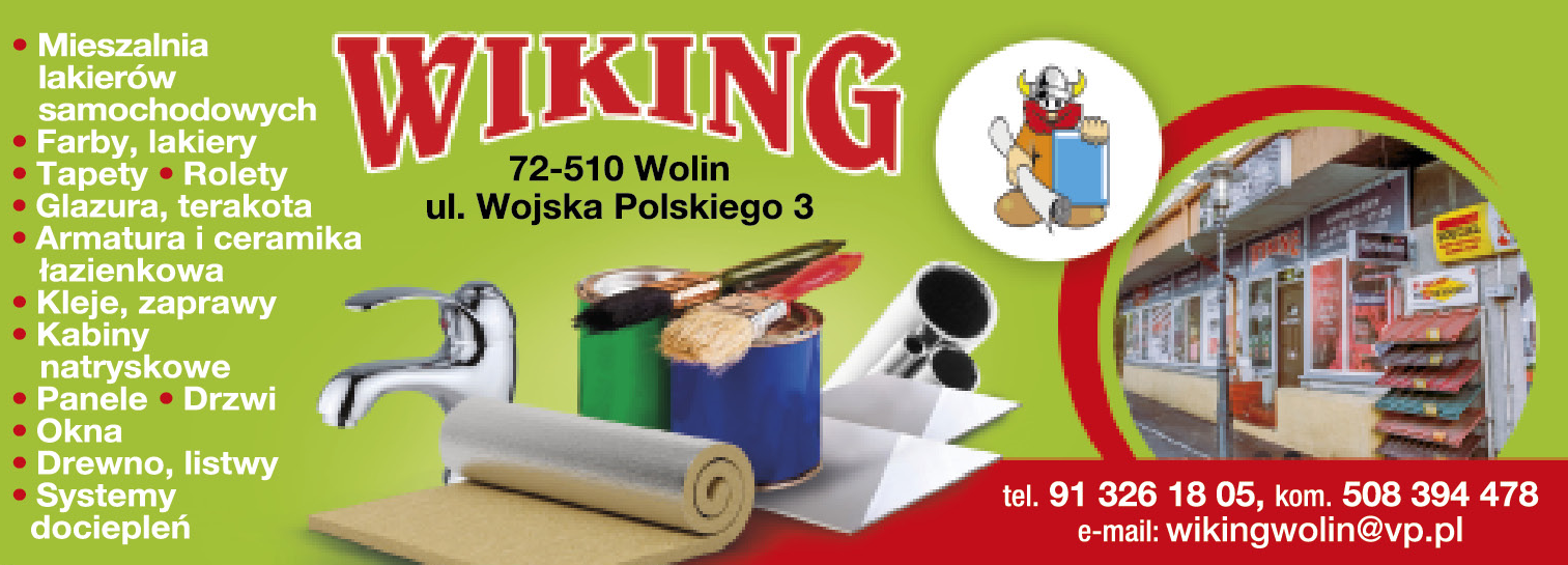 F.H. WIKING Wolin Mieszalnia Lakierów Samochodowych / Farby / Tapety / Glazura / Drzwi / Okna