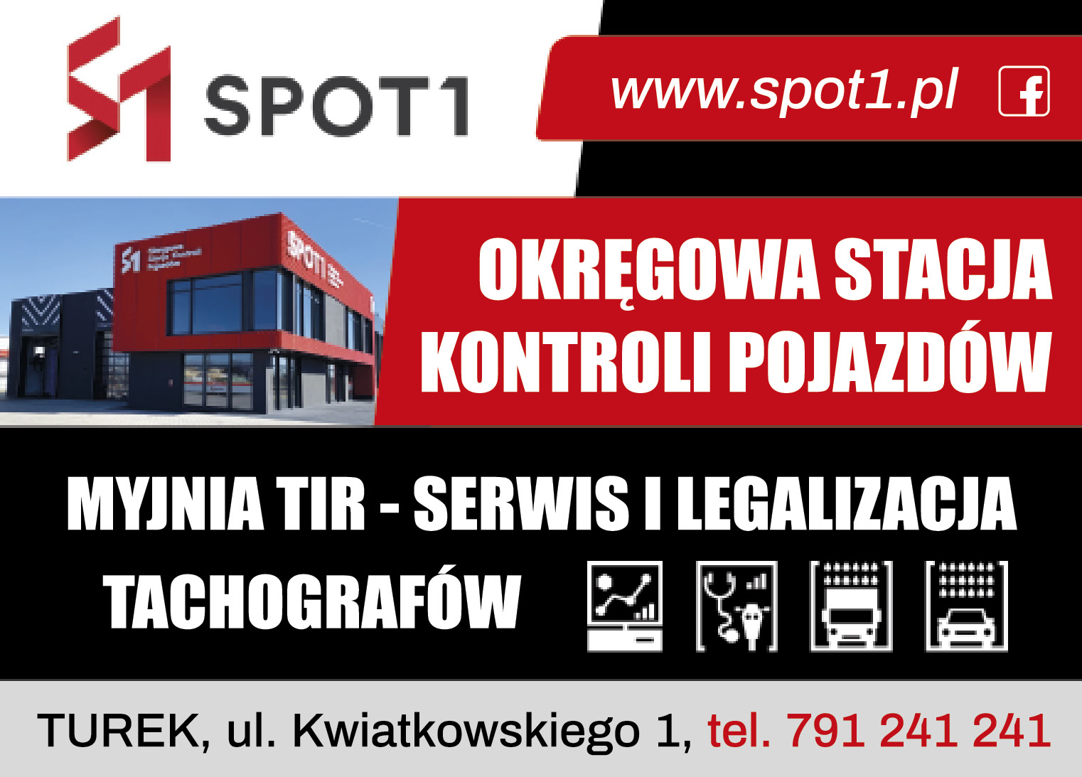 SPOT1 Sp. z o.o. Sp.K. Turek Okręgowa Stacja Kontroli Pojazdów / Myjnia TIR / Serwis Tachografów