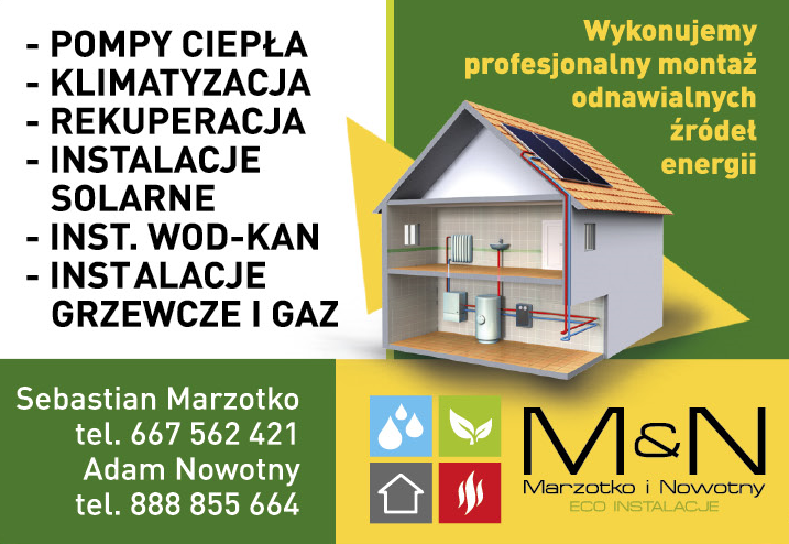 M&N Marzotko i Nowotny Eco Instalacje Wykonujemy Profesjonalny Montaż Odnawialnych Źródeł Energii