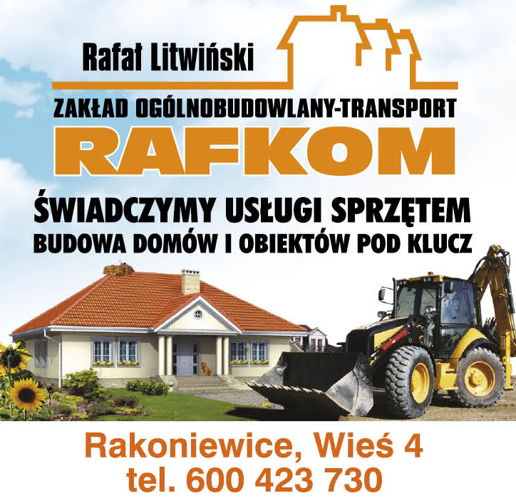 RAFKOM Zakład Ogólnobudowlany-Transport Rafał Litwiński Rakoniewice Wieś Usługi Sprzętem