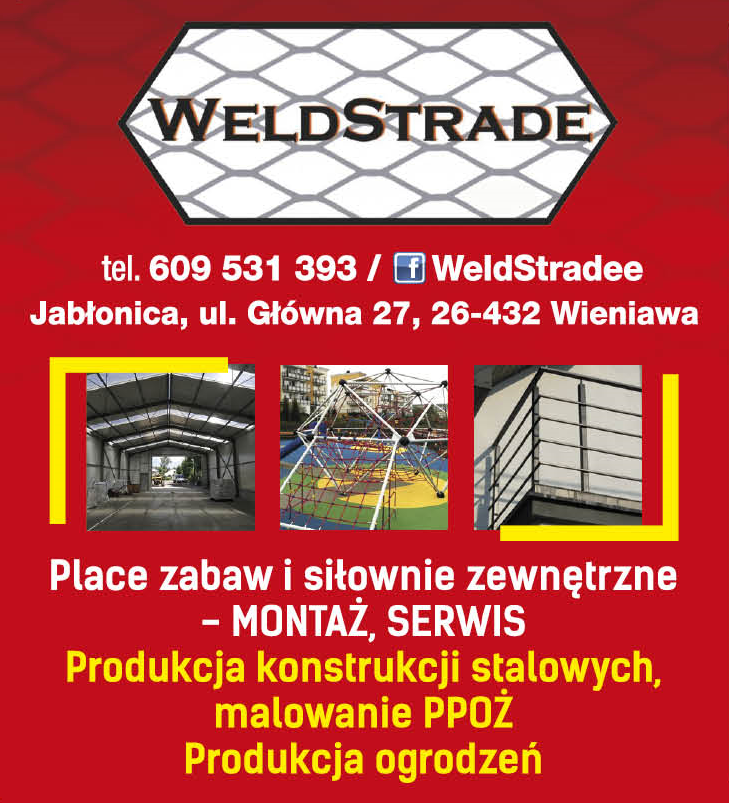 WELDSTRADE Jabłonica Place Zabaw i Siłownie Zewnętrzne - Montaż, Serwis / Konstrukcje Stalowe